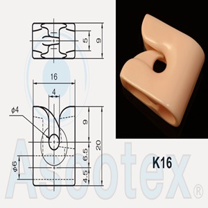 Móc Sứ Ceramic dẫn hướng trung tâm Ceramic Centre Hook Guide K16 